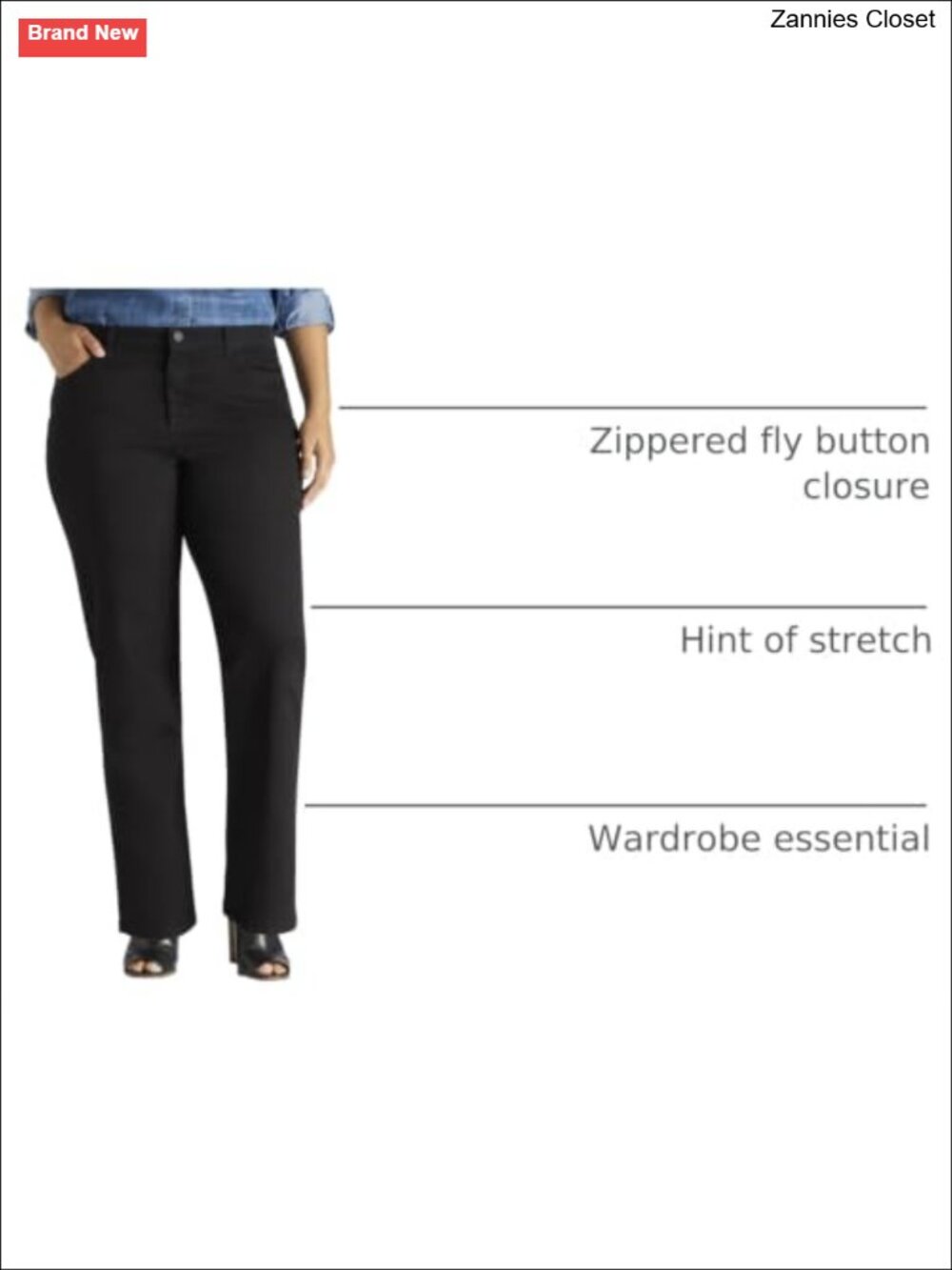 Plus Size Instantly Slims Classic Relaxed Fit Straight Leg Jeans - Picture 3 of 3